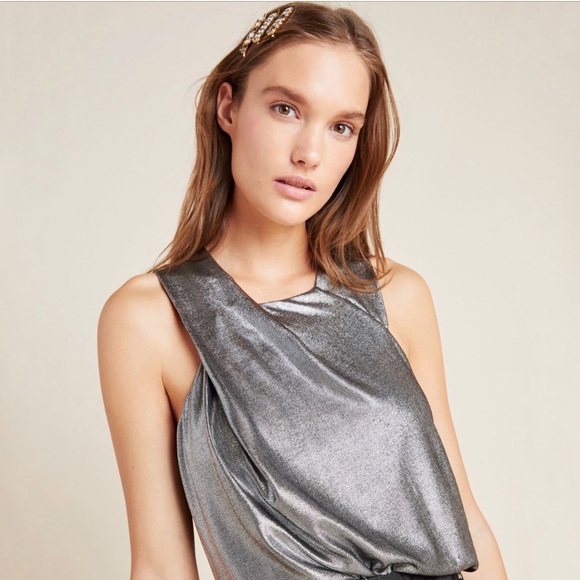NWT Anthropologie Jaden Shimmer Halter Top - Picture 2 of 10